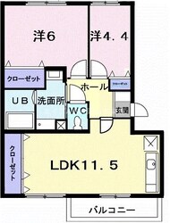 エルディムパディＢの物件間取画像